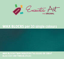 Encaustic Art wax - (08) blauwgroen doosje 10 st. 