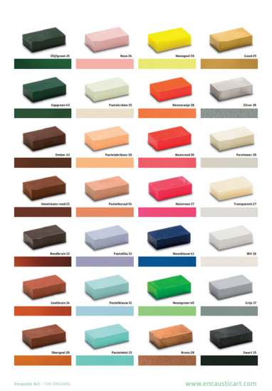 Kleurenkaart Encaustic Art
