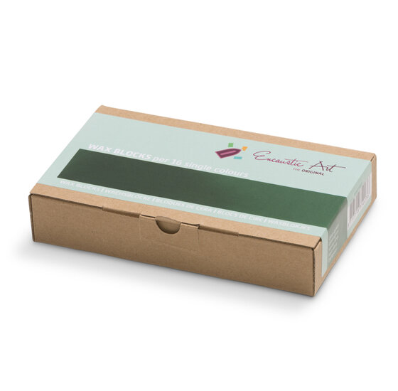 Encaustic Art wax - (23) olijfgroen doosje 16 st.