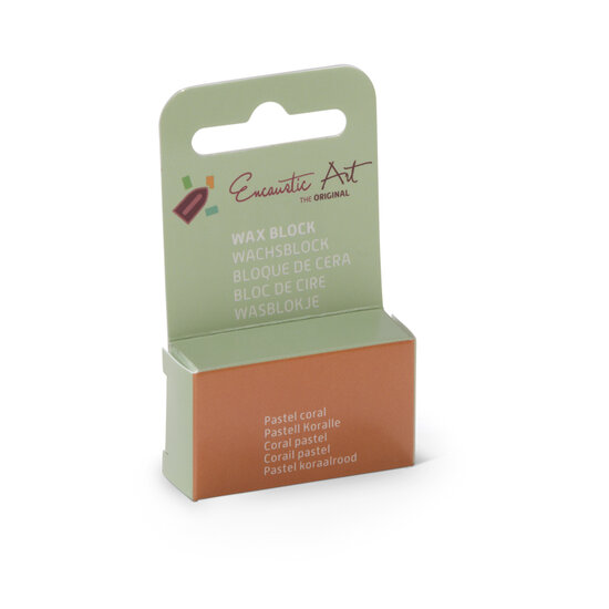 Encaustic Art wax - (34) pastel koraalrood