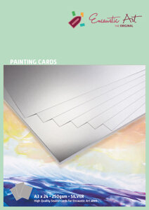 Encaustic Art papier A3 - zilver