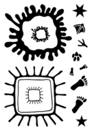 Encaustic Art stempelset - kunst kaders