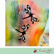 Encaustic Art wax - Neon selection + gratis stempel