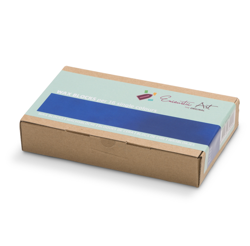 Encaustic Art wax - (09) blauw doosje 16 st. 